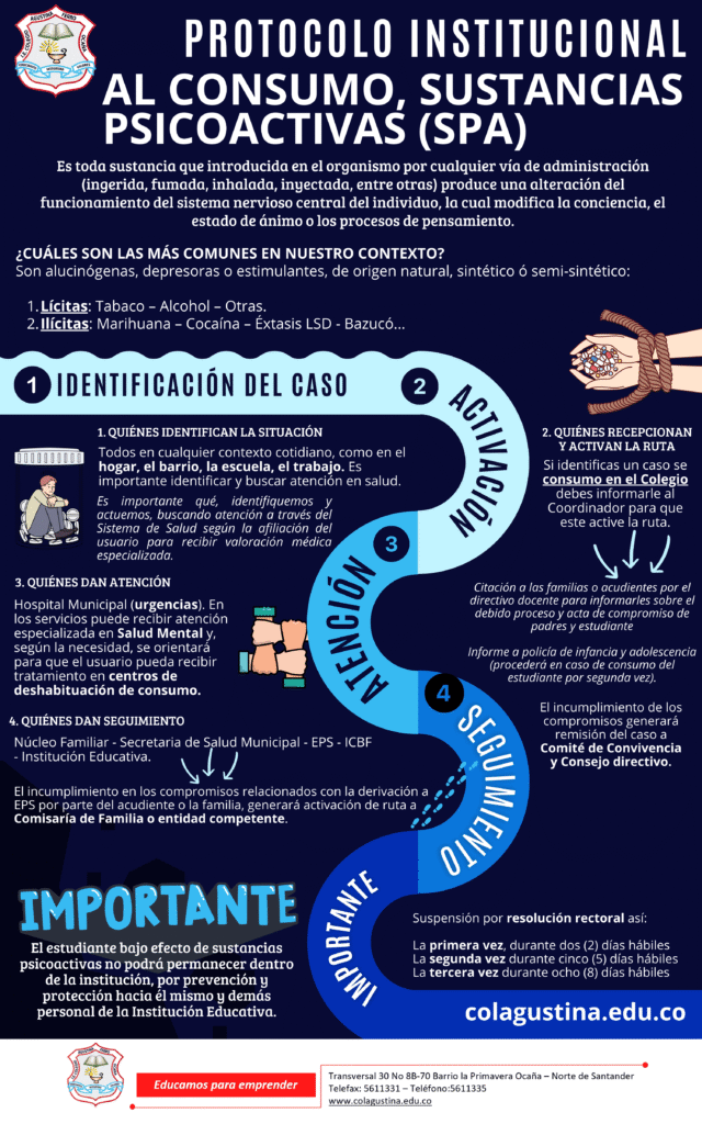 Protocolo Institucional al consumo de sustancias psicoactivas
