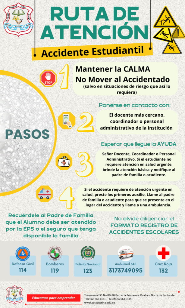 Ruta de atención accidente estudiantil