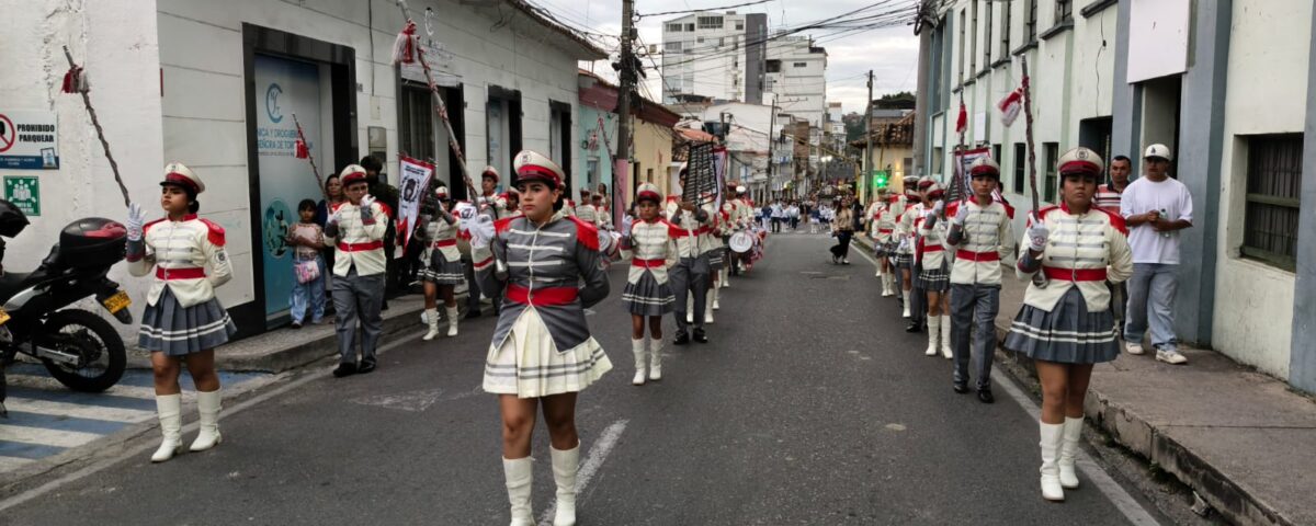 Banda marcial participó en procesión en honor a Jesús Cautivo