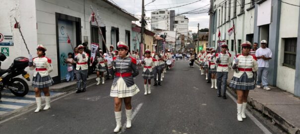 Banda marcial participó en procesión en honor a Jesús Cautivo
