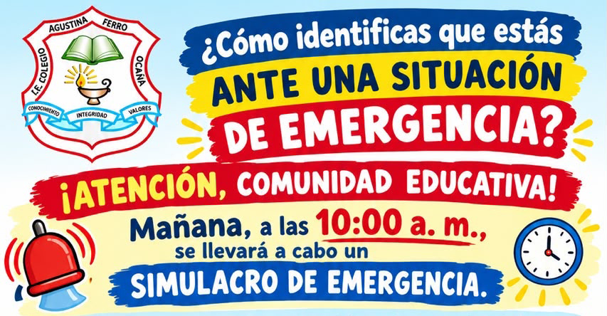 Comunidad ColAgustina participó en el Simulacro Nacional de Respuesta a Emergencias Comunidad ColAgustina participó en el Simulacro Nacional de Respuesta a Emergencias